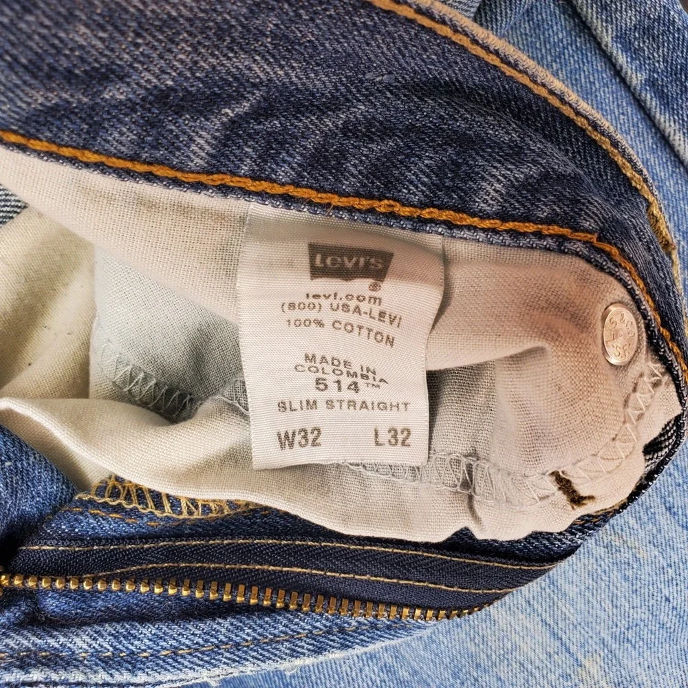 Vintage 514 Jeans Men's Size 32x32 Blue Slim Straight Y2K